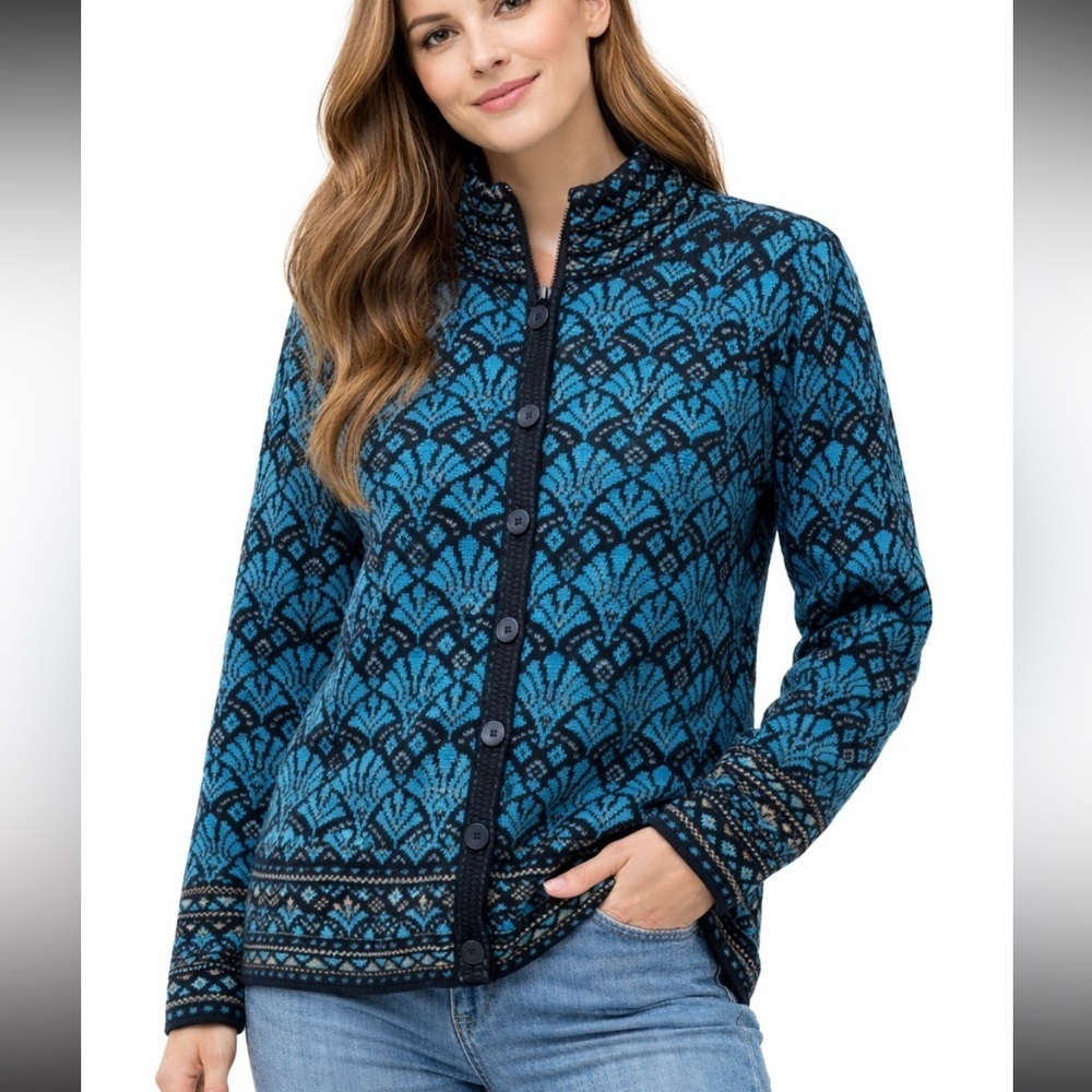 NEW WITH TAGS VINTAGE NOMADIC TRADERS CARDIGAN SWEATER SIZE LARGE